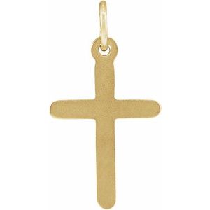 14K Yellow Gold 20 X 10.4 Mm Cross Pendant