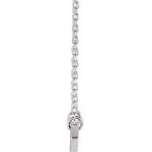 Sterling Silver 33 X 6 Mm 16-18 In Polished Engravable Geometric Necklace