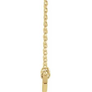 18K Yellow Gold-Plated Sterling Silver Engravable Geometric 16-18" Necklace