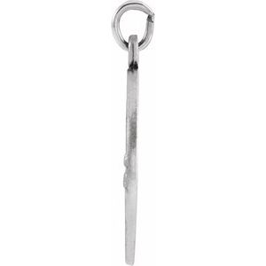 Sterling Silver 15 X 15 Mm Polished Guardian Angel Medal