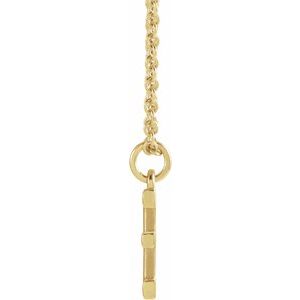 14K Yellow Gold 16 In Polished Initial Necklace