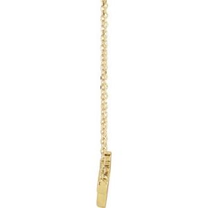 14K Yellow Gold 21.29 X 12.29 Mm 18 In Polished Faith Necklace