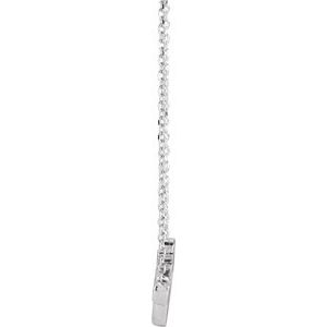 Sterling Silver 21.29 X 12.29 Mm 18 In Polished Faith Necklace
