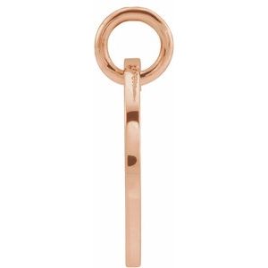 18K Yellow Or Rose Gold-Plated Sterling Silver 10 Mm Polished Initial Disc Pendant
