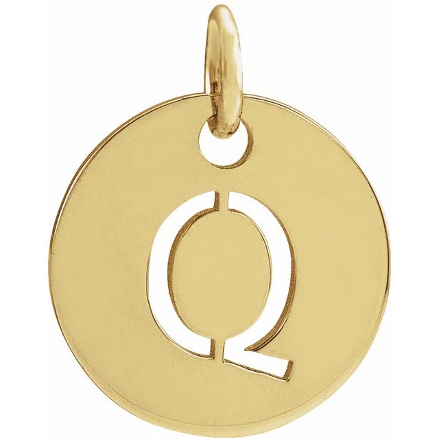 14K Yellow Or White Gold 10 Mm Polished Disc Pendant