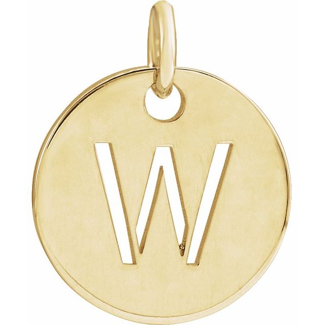 14K Yellow Or White Gold 10 Mm Polished Disc Pendant