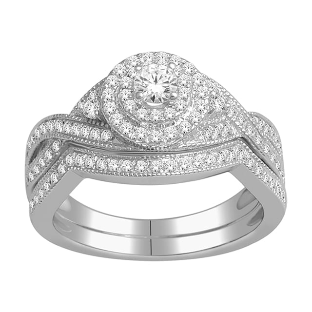 10K White Gold 0.75 Cttw Diamond Ladies Ring