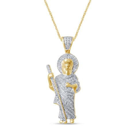 10K Yellow Gold 0.47-0.54 Cttw Diamond St.Jude Charm