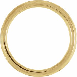 14K Yellow Gold 6 Mm Polished Patterned Comfort-Fit Band Size 10