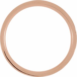 14K Yellow Or White Or Rose Gold Or Sterling Silver Or Platinum 6 mm Diagonal Grooved Comfort-Fit Flat Band
