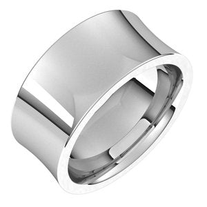 14K Yellow Or White Or Rose Gold Comfort-Fit Concave Band