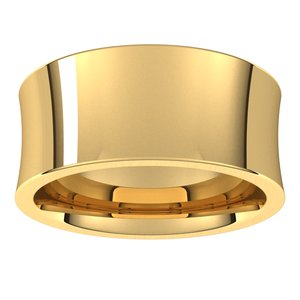 14K Yellow Or White Or Rose Gold Comfort-Fit Concave Band