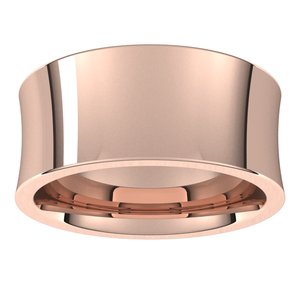 14K Yellow Or White Or Rose Gold Comfort-Fit Concave Band