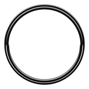 18K Yellow Or White Or Rose Gold Stepped-Edge Flat Band