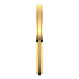 18K Yellow Or White Or Rose Gold Stepped-Edge Flat Band