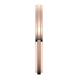 14K Yellow Or White Or Rose Gold Stepped-Edge Flat Band