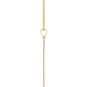 14K Yellow Gold 28 X 18 Mm 18 In Polished Cross Necklace