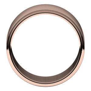 18K Yellow Or White Or Rose Gold Stepped-Edge Flat Band