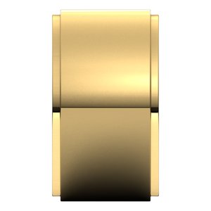 18K Yellow Or White Or Rose Gold Stepped-Edge Flat Band