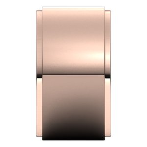 18K Yellow Or White Or Rose Gold Stepped-Edge Flat Band