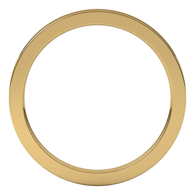 18K Yellow Or White Or Rose Gold Standard Weight Flat Comfort Fit Band