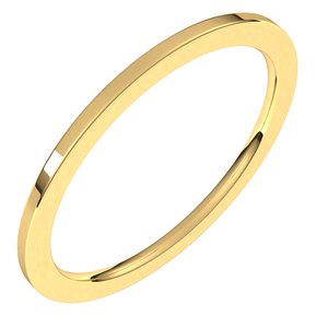 18K Yellow Or White Or Rose Gold Or Sterkling Silver Comfort-Fit Flat Band