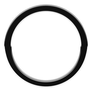 14K White Gold 1 Mm Flat Comfort Fit Band Size 8
