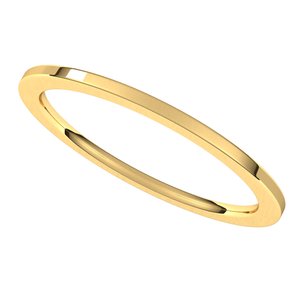 18K Yellow Or White Or Rose Gold Or Sterkling Silver Comfort-Fit Flat Band