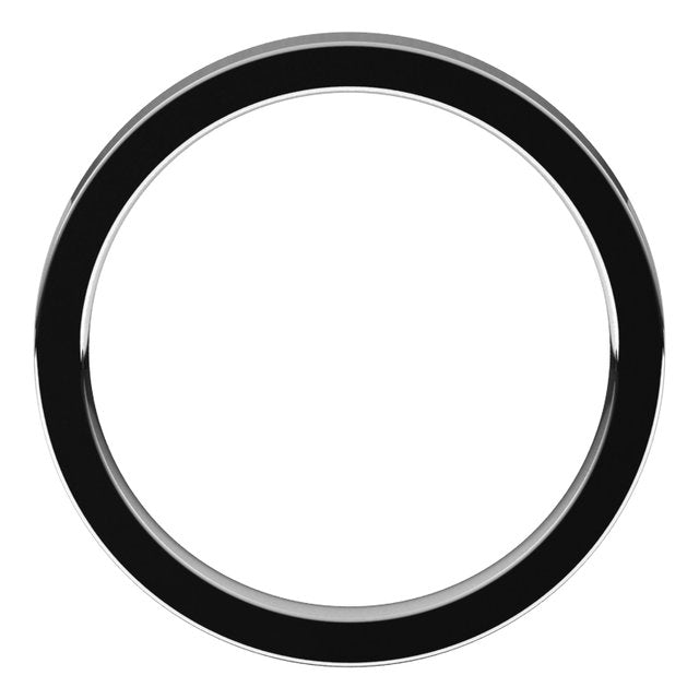 14K Rose Gold Or Sterling Silver Or Platinum Or Palladium Standard Weight Flat Comfort Fit Band