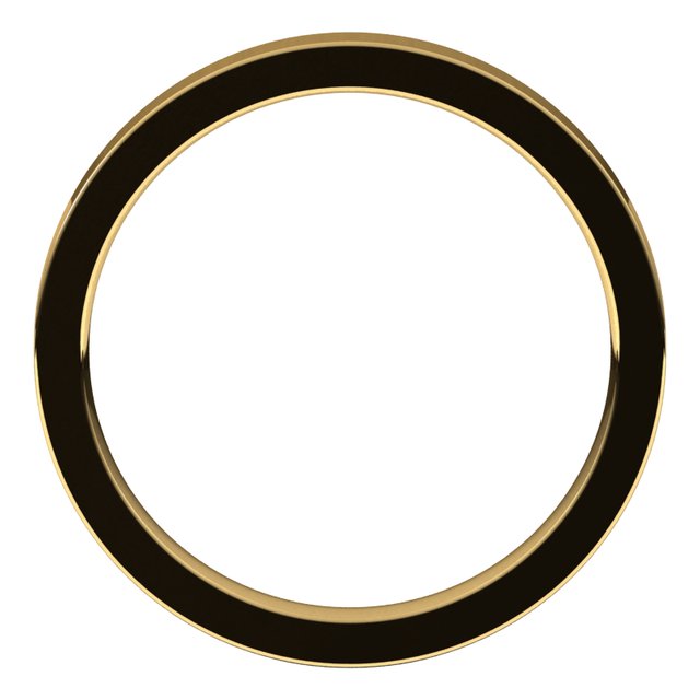 18K Yellow Or White Or Rose Gold Standard Weight Flat Comfort Fit Band