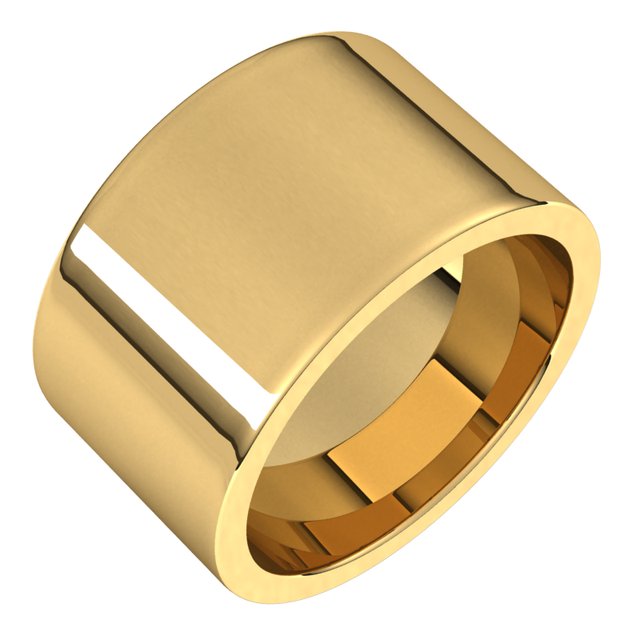 18K Yellow Or White Or Rose Gold Standard Weight Flat Comfort Fit Band