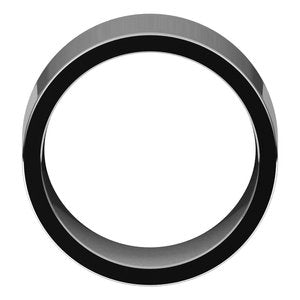 Sterling Silver 12 Mm Comfort-Fit Standard Weight Flat Comfort Fit Band Size 15.5