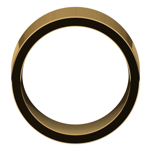18K Yellow Or White Or Rose Gold Standard Weight Flat Comfort Fit Band