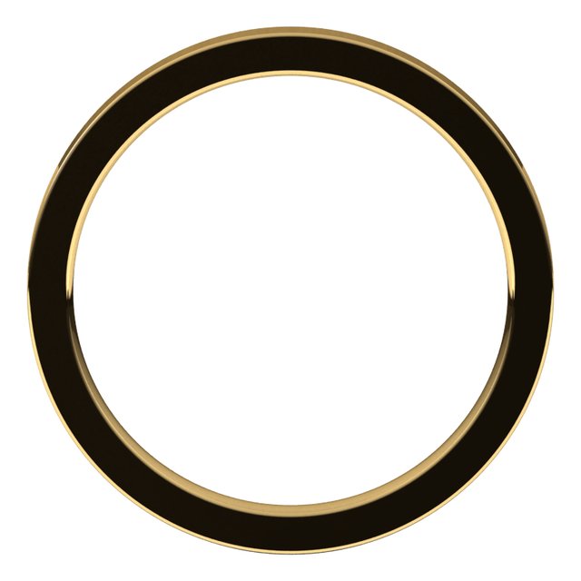 18K Yellow Or White Or Rose Gold Standard Weight Flat Comfort Fit Band