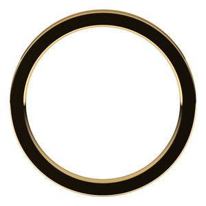 14K Yellow Gold 2 Mm Flat Comfort Fit Band Size 2