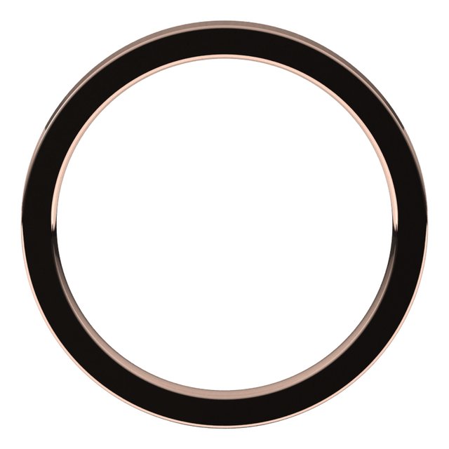 18K Yellow Or White Or Rose Gold Standard Weight Flat Comfort Fit Band