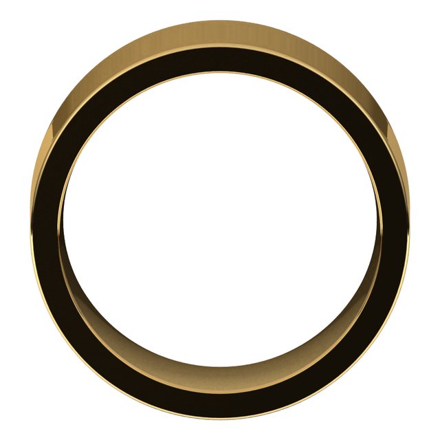 18K Yellow Or White Or Rose Gold Standard Weight Flat Comfort Fit Band