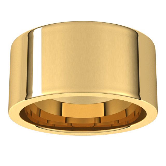 18K Yellow Or White Or Rose Gold Standard Weight Flat Comfort Fit Band