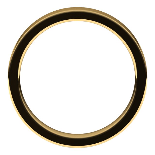 14K Yellow Or White Gold Standard Weight Flat Comfort Fit Band