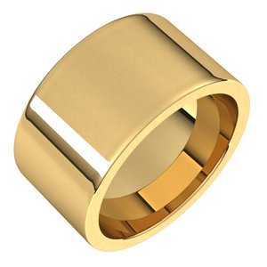 18K Yellow Gold 11 Mm  Flat Comfort Fit Band Size 11