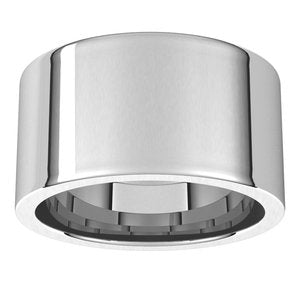 18K Yellow Or White Or Rose Gold Or Sterkling Silver Comfort-Fit Flat Band