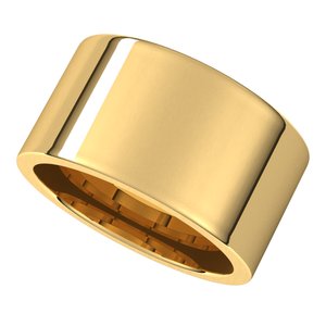 10K Yellow Or White Or Rose Gold Comfort-Fit Flat Band