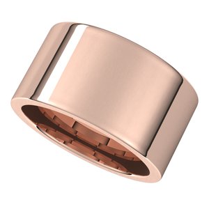 18K Yellow Or White Or Rose Gold Or Sterkling Silver Comfort-Fit Flat Band