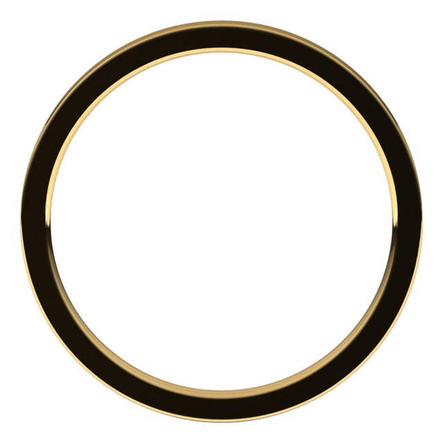 18K Yellow Or White Or Rose Gold Lightweight Flat Comfort Fit Light Band