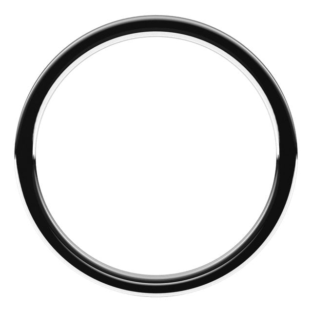 14K White Gold Lightweight Flat Comfort Fit Light Band