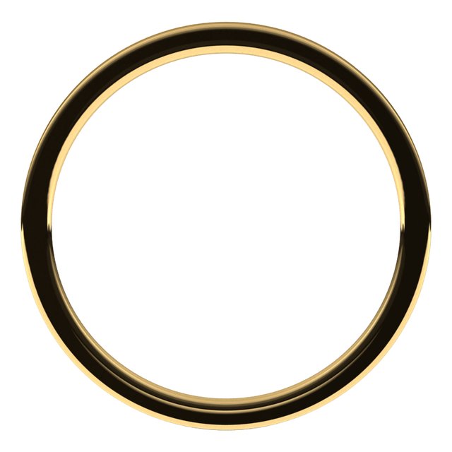 18K Yellow Or White Or Rose Gold Lightweight Flat Comfort Fit Light Band