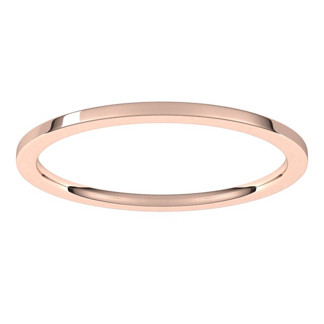 10K Yellow Or White Or Rose Gold Lightweight Flat Comfort Fit Light Band