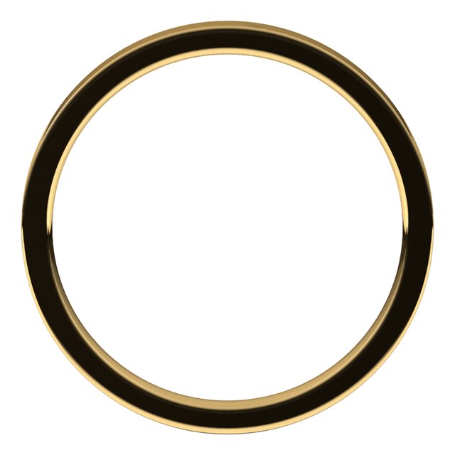 14K Yellow Gold Lightweight Flat Comfort Fit Light Band