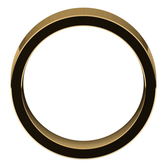 18K Yellow Or White Or Rose Gold Standard Weight Flat Comfort Fit Band