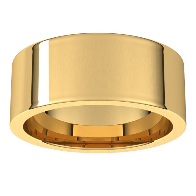 18K Yellow Or White Or Rose Gold Standard Weight Flat Comfort Fit Band